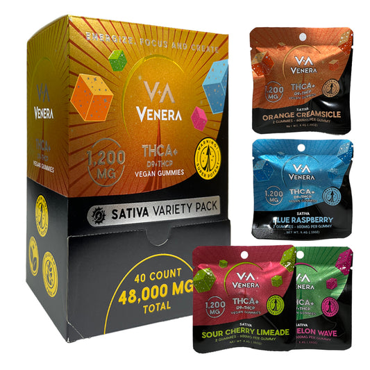 VENERA D9/THCP/THCA VEGAN 1200MG GUMMIES - SATIVA