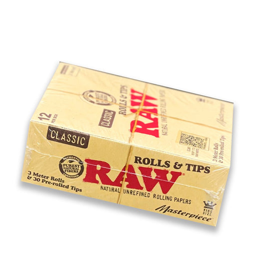 RAW CLASSIC MASTERPIECE 3 METERS KS ROLLS & TIPS